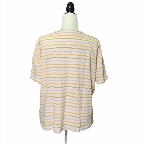 🆕 Madewell Stripes Boxy Cotton / Linen Shirt - Picture 3 of 7